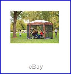 Patio Outdoor Camping Coleman 12-by-10-foot Hex Instant Screened Canopy/Gazebo
