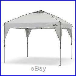 Pop-Up Canopy Shelter with Wheeled Carry Bag, 10x10 ft, Gray, 50+ UV protection
