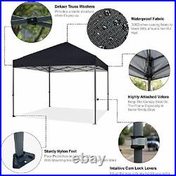 Pop Up Canopy TentFt Outdoor Festival Tailgate Event Vendor Craft 8x8 Black