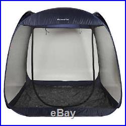 Pop Up Screen Room With Floor Tent Canopy Shade Zippered Entrance Protection Blue