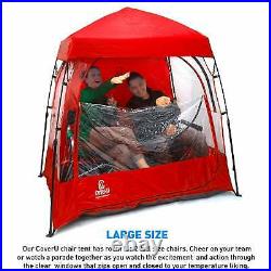Pop-Up Sports Pod Tent 2-Person Collapsible Patented Large Chair Shelter (Red)