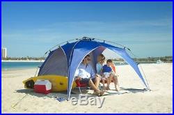 Pop up Beach Canopy Shade Tent Outdoor Blue UPF 50+ Sun Protection Easy Camping