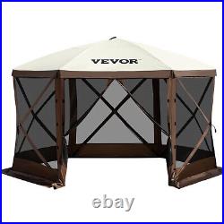 Pop-up Camping Gazebo Camping Canopy Shelter 6 Sided 10 x 10ft Sun Shade New USA