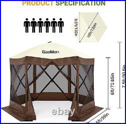 Pop-up Camping Gazebo Screen Tent Camping Canopy Shelter 6Sided Sun Shade Outdoo