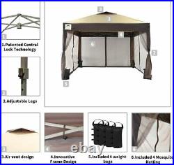 Pop up Canopy Tent Pro 11' x 11' Instant Shelter with Wheeled Carry Bag