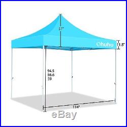 Pop-up Instant Shelter Canopy Tent with Wheeled Carry Bag, 10 by 10 Ft Sky Blue