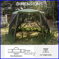 Pop up Screen House Tent for Camping 11.5 x 9.8 ft Instant Screened Gazebo