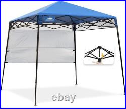 Portable Slant Leg Instant S. Compact 8x8 Pop Up Canopy Tent with Sidewall