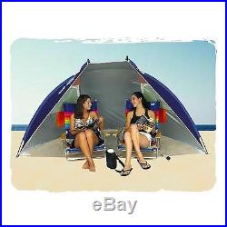 Portable Sun Shelter Picnic Canopy Shade Tent Beach Cabana Camping Umbrella
