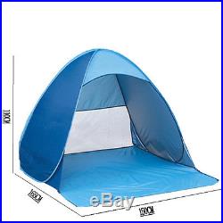 Portable Up Cabana Beach Shelter Infant Sand Tent Sun Shade Outdoor UV Blue USSP