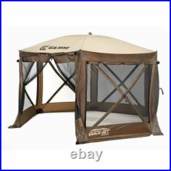 QuickSet 9882 Pavilion 150 x 150 Inch Portable Popup Gazebo Tent Brown 12.5 Ft
