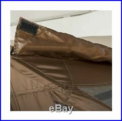 Quick Set 9879 Portable Popup Gazebo Tent 6 8 Person Outdoor Shelter Brown Tan