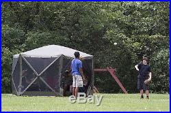 Quick-Set Escape Shelter 12x12 Hub Screen Canopy Tent Outdoor Camping Forest Gre