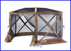 Quick-Set Escape Sky 6-Sided Shelter with Screen Roof & Sides Brown