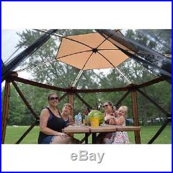 Quick-Set Escape Sky Camper Gazebo Canopy Shelter with Floor, Brown (For Parts)