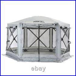 Quick-Set Pavilion Outdoor Gazebo Canopy Shelter Screen Tent, Gray (Open Box)
