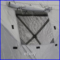Quick-Set Pavilion Outdoor Gazebo Canopy Shelter Screen Tent, Gray (Used)