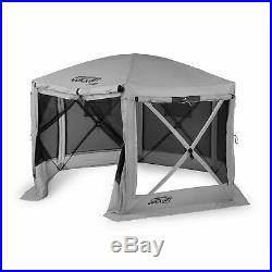Quick-Set Pavilion Portable Outdoor Gazebo Canopy Shelter Screen Tent, Gray