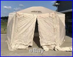 Quick-Set Pavilion Portable Pop Up Camping Outdoor Gazebo Canopy Shelter, Tan