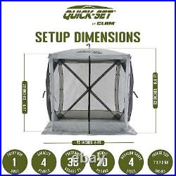 Quick-Set Traveler Portable Gazebo Canopy Shelter Screen Tent, Gray (Used)