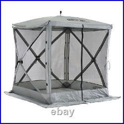 Quick-Set Traveler Portable Gazebo Canopy Shelter Screen Tent, Gray (Used)