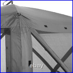 Quick-Set Traveler Portable Outdoor Gazebo Canopy Shelter Screen Tent, Gray