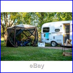 Quick-Set Venture Outdoor Gazebo Canopy Shelter Screen Tent, Beige (Open Box)