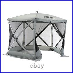 Quick-Set Venture Portable Gazebo Canopy Shelter & Screen Tent, Gray (For Parts)