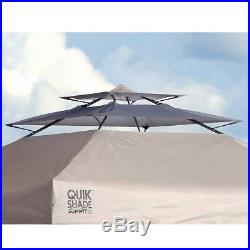 Quik Shade Summit 10' x 17' Instant Canopy & Adjustable Dual Half Awning, Taupe