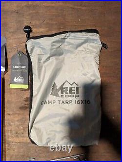 REI camp tarp, canopy, shelter with poles