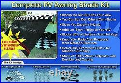 RV Awning Sun Shade Complete Kit 10' X 16' Canopy Shelter