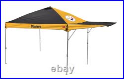 Rawlings Official NFL Swing Wall Tailgate Canopy, Pitts. Steelers, 10' X 10' Dp