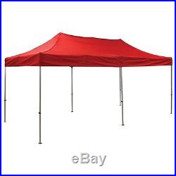 Red 10' x 20' Fast Shade Instant Pop Up Gazebo Canopy / Folding Tent, Complete