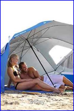 Red Sports Umbrella Pop Up Beach Shelter Outdoor Canopy Sun Shelter Shade Tent