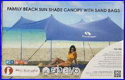 Red Suricata Family Beach Sunshade Sun Shade Canopy TURQUISE Size Large 10x9