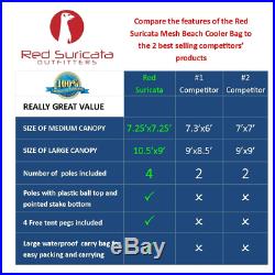 Red Suricata Family Beach Sunshade Sun Shade Canopy UPF50 UV Protection Te