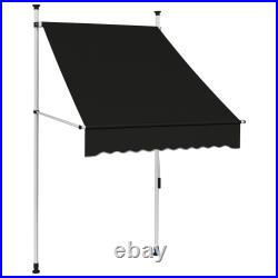 Retractable Awning with Hand Crank Sunshade Shelter for Outdoor Patio vidaXL