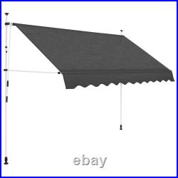 Retractable Awning with Hand Crank Sunshade Shelter for Patio Outdoor vidaXL