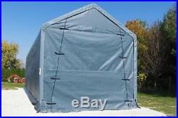 Rhino Shelter House Style 14' W x 42' L x 15' H Gray RV/Boat Garage
