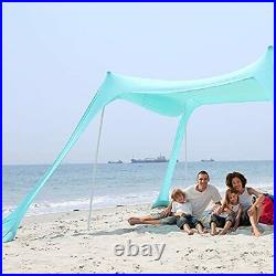 SHINYEVER Beach Tent Sun Shade Portable Pop Up Canopy Large Lightweight Cam