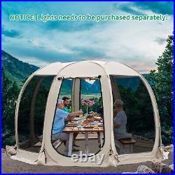 SLSY 12Ft Screen House Room Pop Up Gazebo Screen House Tent 10Ft for 4-10 Person