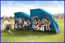 SPF 50+ Sun and Rain Canopy Umbrella for Beach and Sports Events (8-Foot, Blue)