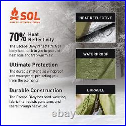 S. O. L. Survive Outdoors Longer SOL Escape Bivvy with Hood Green 42gsm