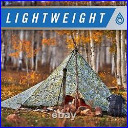 Safari Tarp 100% Waterproof Lightweight SilNylon Bushcraft Camping Shelter