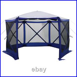 Screen House Outdoor Camping Durable Family 11'x10 One Room Blue 6 Hub