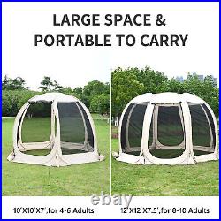 Screen House Room Outdoor Camp Tent Canopy Mosquito Net Sun Shade Shelter Tent