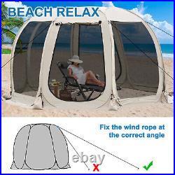 Screen House Room Outdoor Camping Tent Canopy 4-10 Person Pop Up Canopy Gazebo