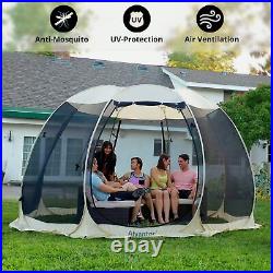 Screen House Tent Canopy Outdoor Mesh Bug Sun Shade Zipper Door Camping 10'x10