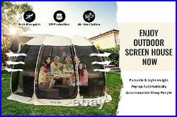 Screen House Tent Canopy Outdoor Mesh Bug Sun Shade Zipper Door Camping 15'x15