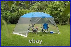 Screen House Tent Easy Setup Canopy 13'X9', Blue 360 Degree View Camping Beach